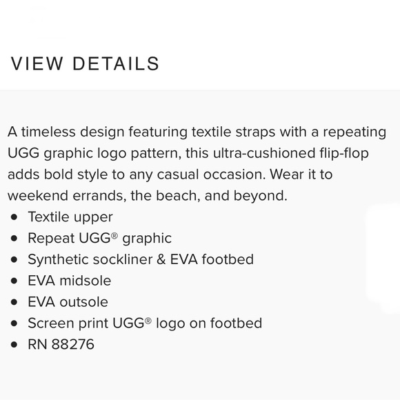 UGG Logo Flip Flops - Picture 7 of 7